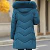 Plus Size XL-6XL Winter Long Coat Female Outerwears Hooded Elegant Faux Fur Collar Loose Thick Warm Middle Age Woman Parka