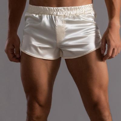 Erkek Şort Elastik Bel Orta Yükseklikte Pijama Şort Düz Renk Bol Kesim Günlük Ev Stili Çok Yönlü Rahat Giyim