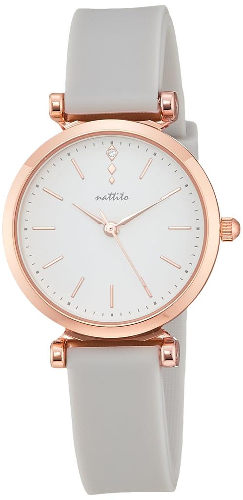 Fieldwork Women's Sheen Analog Watch with Silicone Band, Pink Gold, Gray, YM070-2