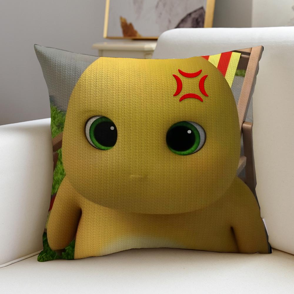 Adorable CCute NNailongS Cushion Cover Breathable and skinfriendly linen pillowcase square removable and washable cushion