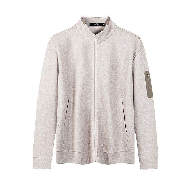 SEPTWOLVES Men's Brushed Knit Stand-Collar Jacket