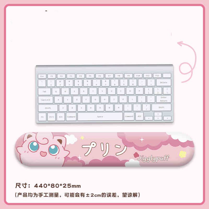 Gengar Jigglypuff Pikachu Cute Cartoon Wrist Rest Mouse Pad - Silicone Wrist Support Keyboard Pad For Women Office Use Gift