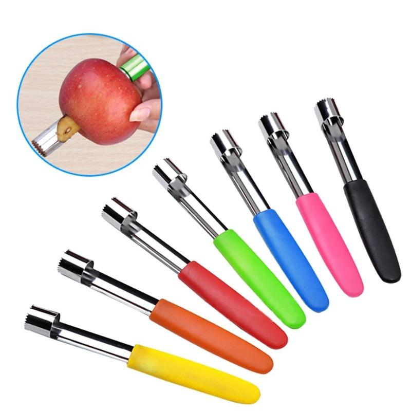 1pc Fruit Corer Kitchen Tool, Stainless Steel Fruit Core Remover Easy Coring Handle Kitchen Accessory Handheld Food Prep Tool