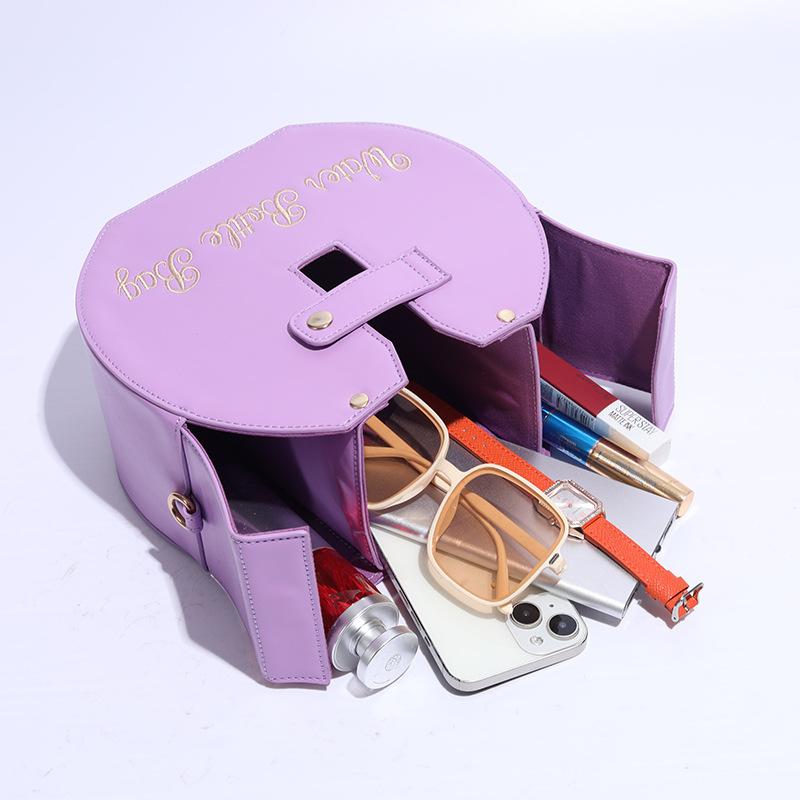 Outdoor Portable Beverage Bottle Water Cup Bag Purple Large Thermos One-shoulder Diagonal Straddle Bag