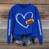 Women's Fashionable Casual Long-sleeved Rugby Printed Round-neck Top