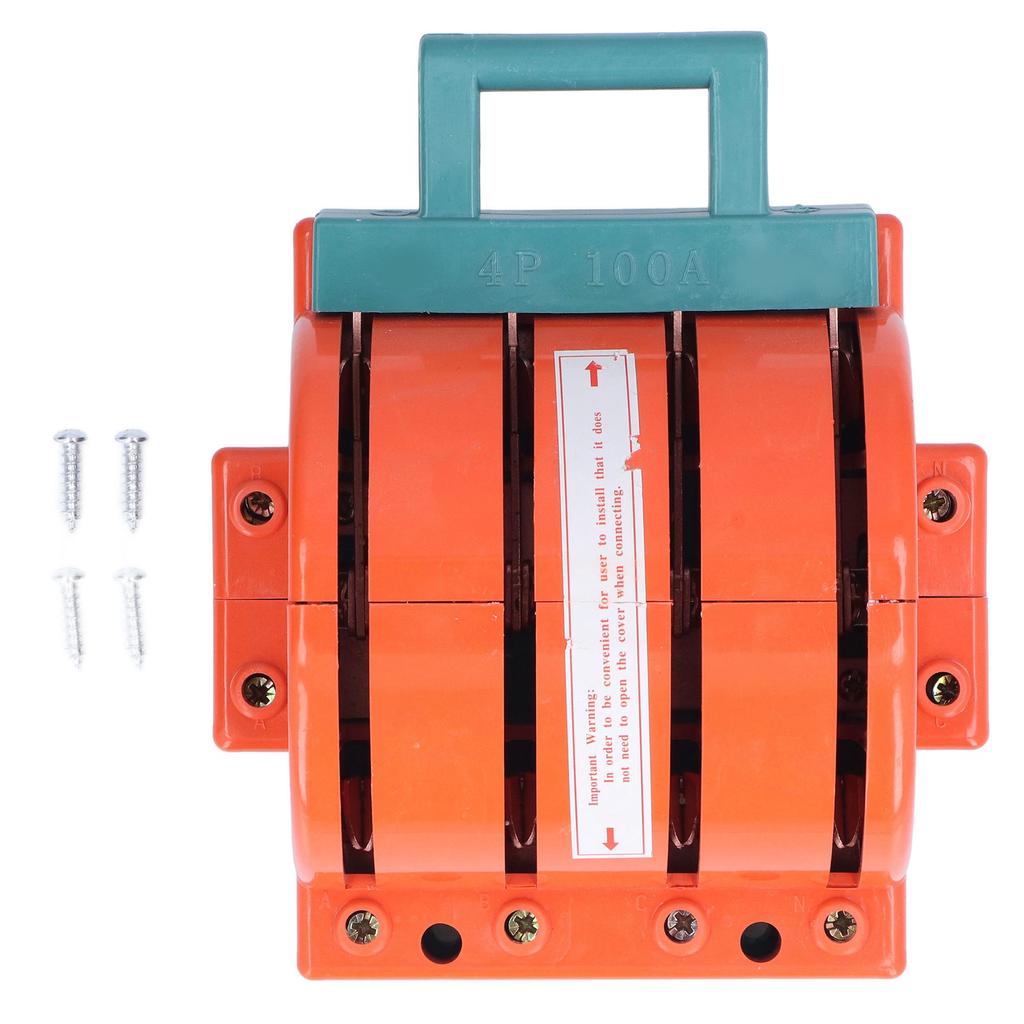 100A 4 Pole Double Throw Knife Switch Electrical Disconnect Knife Switch for Home Appliances