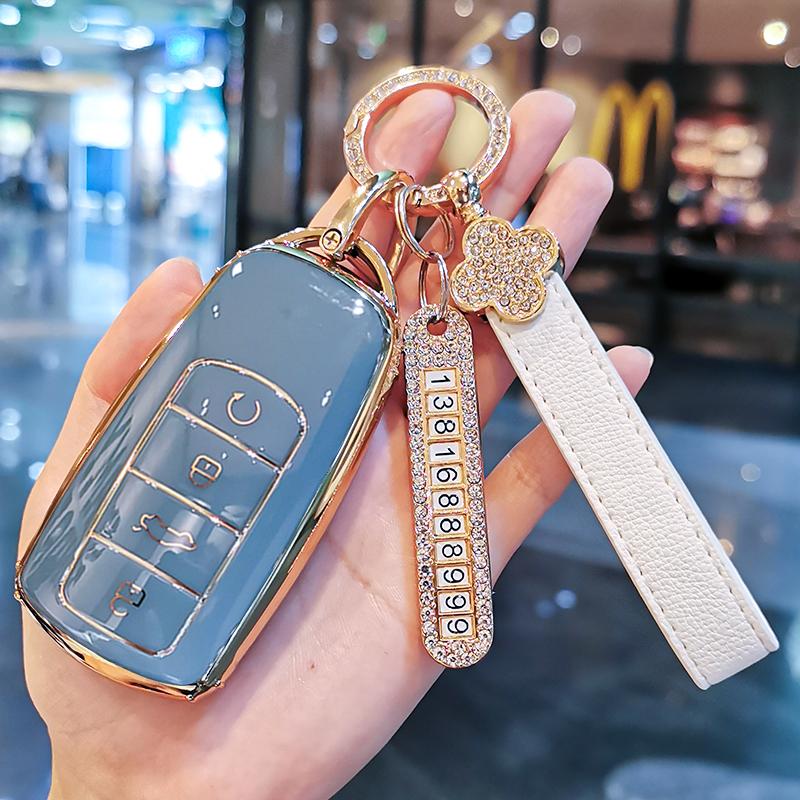 New TPU Car Remote Key Case Cover Protect Shell Bag For Chery Tiggo 8 Pro Tiggo 7 Pro PLUS 2021 Arrizo 5 4 Buttons Accessories