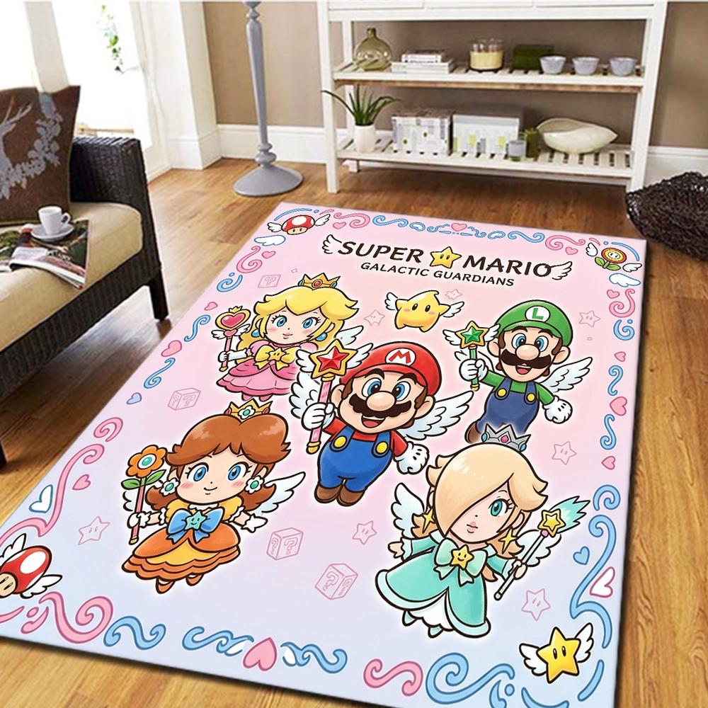 Super Mario Carpet for Living Room Bedroom, Home Decor Cool Movie Mat Play Floor Rug -HE64