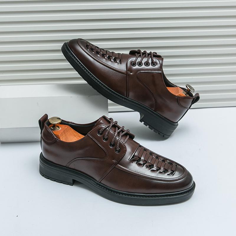 

Fashion Leather Shoes Man Casual Loafers Luxury Design Slip on Male Dress Shoes Leisure Style Big Size Good Wear-resistant Sole 46