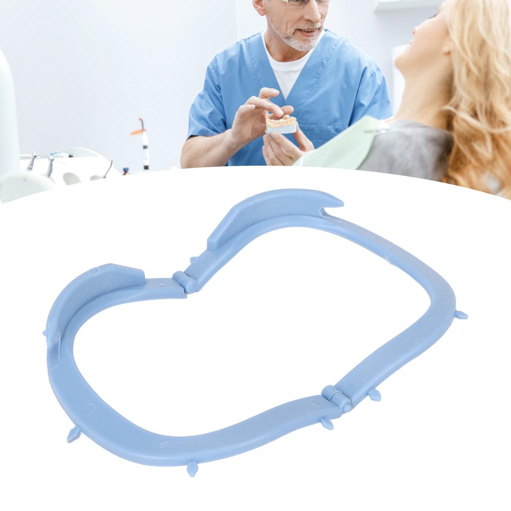Hojas de Dique de Goma Marco Plegable Reutilizable Herramienta de Cuidado Bucal Accesorios Soporte de Dique Dental Azul