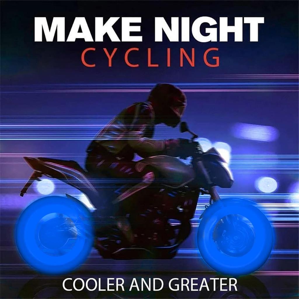 Mdikawe Night Glow Tire Valve Cap,Glow Tire Air Cap,Fluorescent Emitting Stem Cap Universal Tire