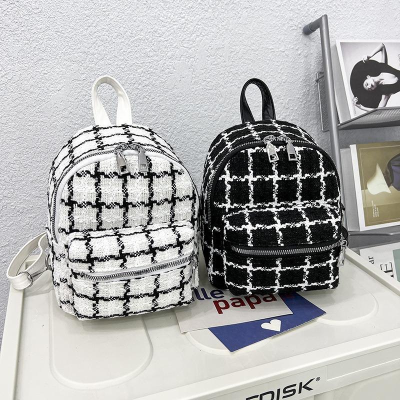 Backpack Plaid New Women's Bag Trendy Fashion Backpack Bag