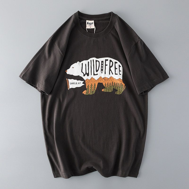 Trendy Retro Cotton Base Shirt Export Short Sleeve T-Shirt