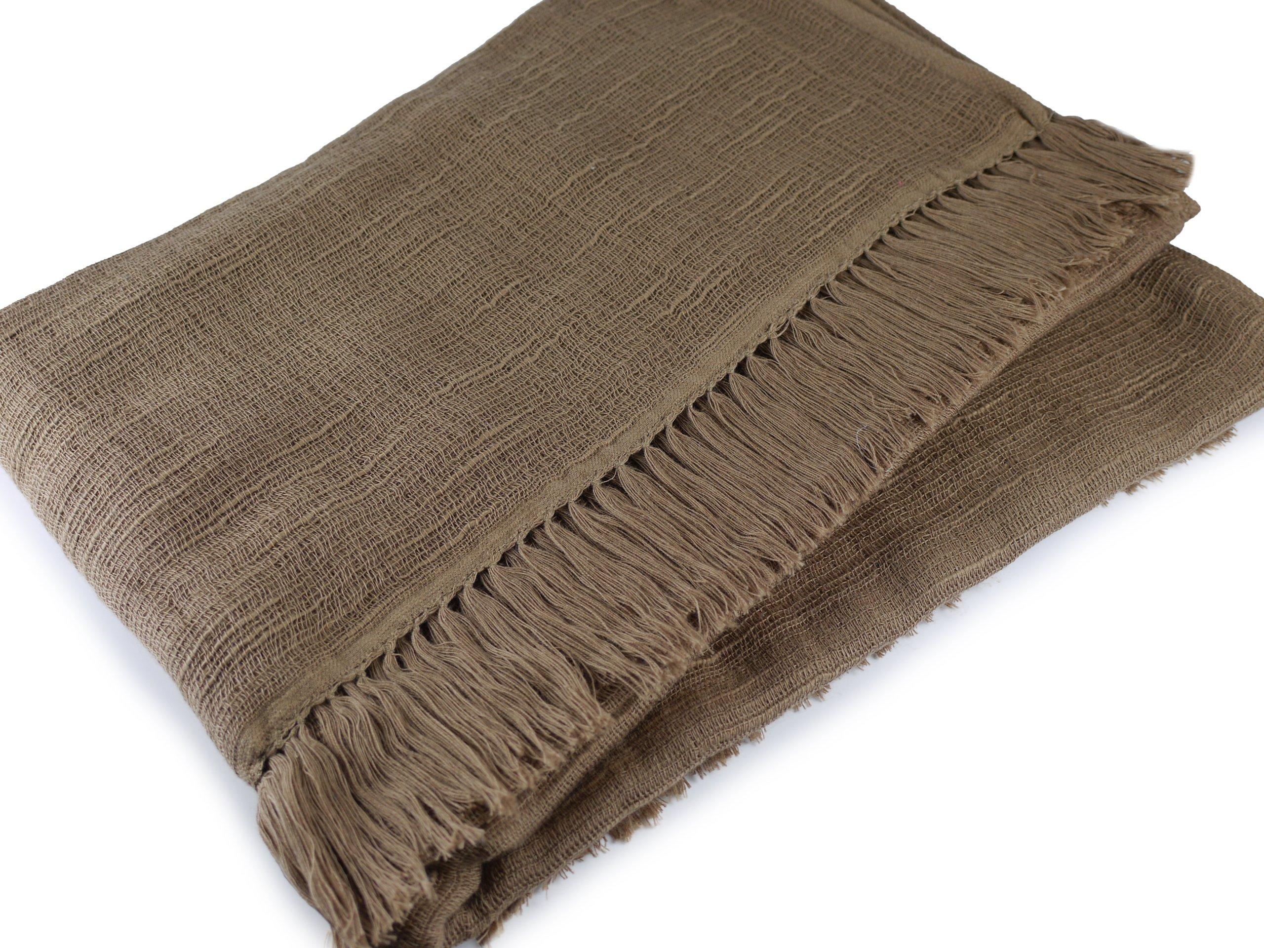 

Miyazaki Towel Imabari Shawl 170 Milk Coffee 180cm x 70cm No.6