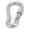 5pcs 80mm Locking Carabiner Clip Heavy Duty Spring Snap Hook with Nut Lock Buckle for Camping