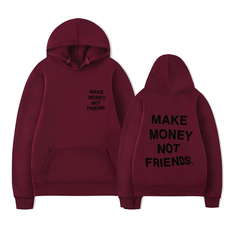 Autumn Men'S Wear Make Money Not Friends Printed Sweater, Hoodie Men