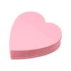 6 Packs Water-proof Translucent Pink Heart Sticky Notes Memo Pad Planner Notepad