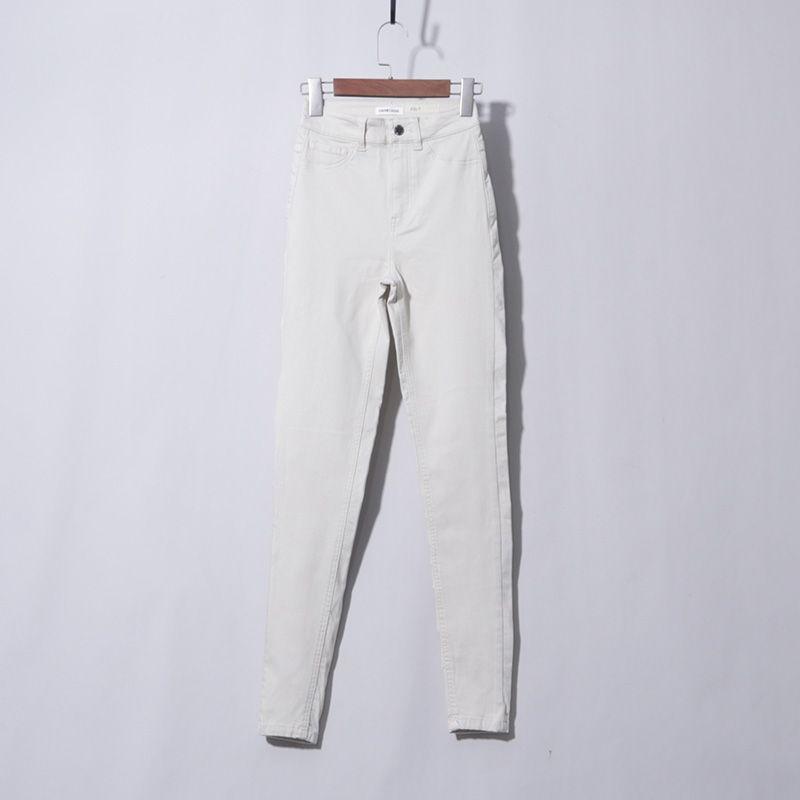 

Apricot Skinny Jeans Denim Spring and Autumn High Waist Hip Lift Abdominal Elastic Skinny Tappered Pants Children Apricot 40(About XL)