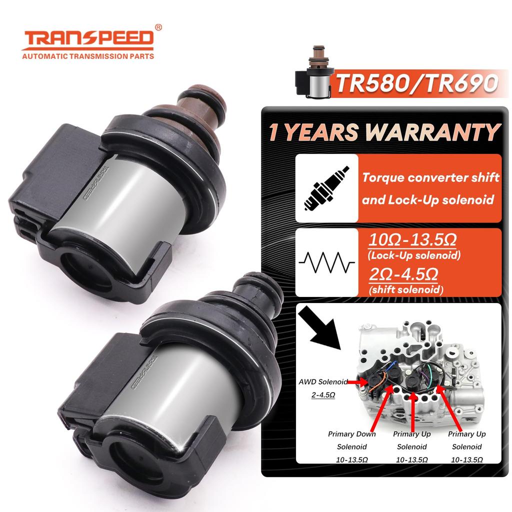 TRANSPEED 31825-AA050 TR580 TR690 Solenoid Torque Converter Lock-Up AWD Pressure Control CVT Transmission Solenoid For Subaru