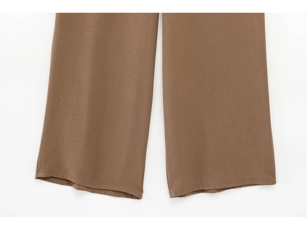 2025 Spring Women's European & American Style Long Sleeve Lapel Shirt with Casual Pants