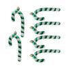 6Pcs Christmas Candy Cane Ornament Glitter Plastic Christmas Tree Hanging Pendant Decoration for Holiday Party Favors