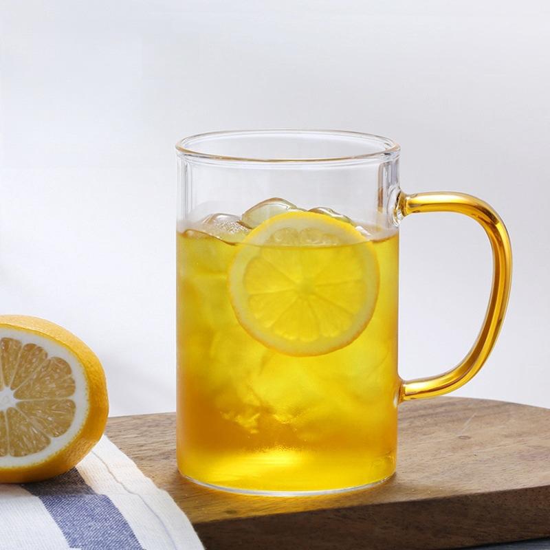 

Высокопрочное боросиликатное термостойкое стекло, стакан для завтрака, стакан для молочного сока, бытовая прозрачная однослойная чашка большой емкости 430ml（80*100）