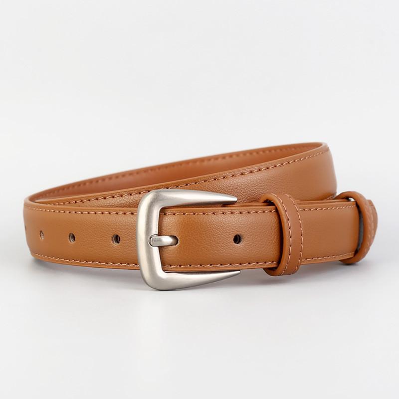 Genuine Leather Womens Belt With Alloy Buckle For Casual And Formal Wear