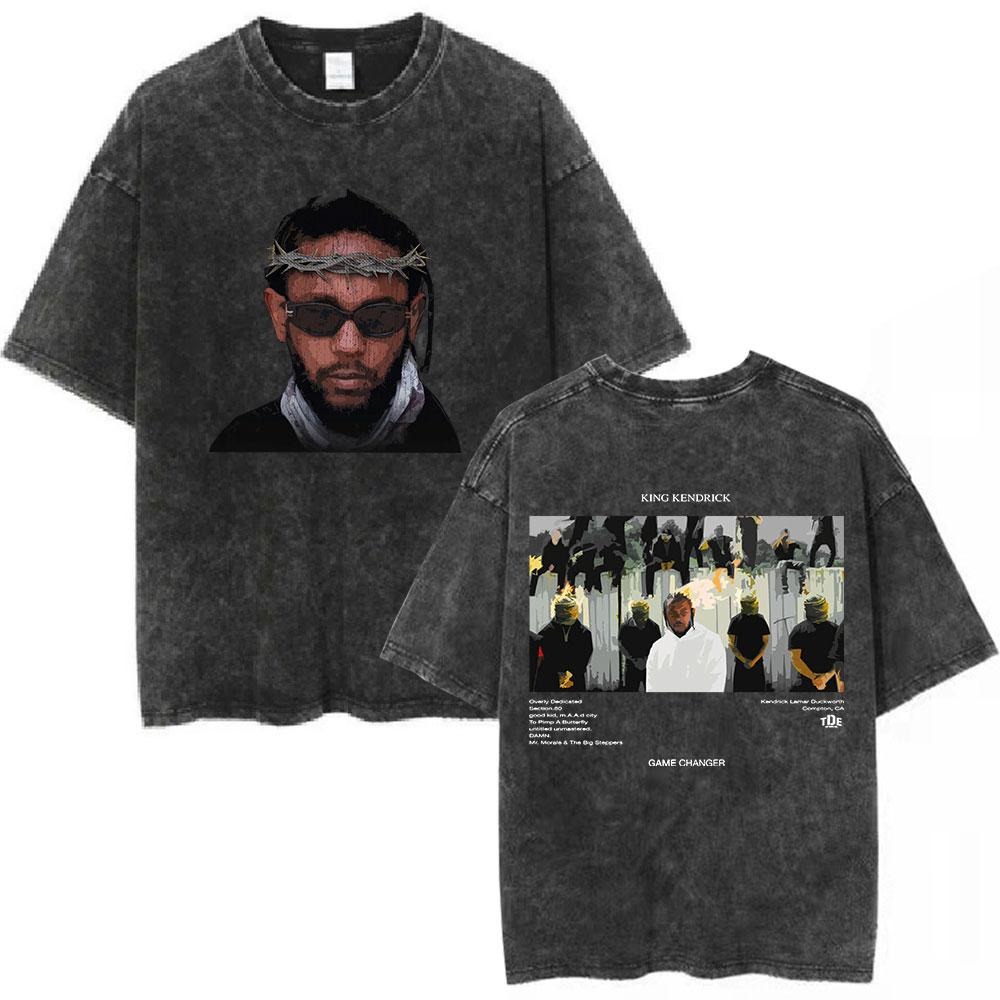 Rapper Kendrick Lamar T Shirt Mr Morale The Big Steppers Vintage Washed T Shirts Unisexs Unisex Clothing Fashion Hip Hop Tshirts