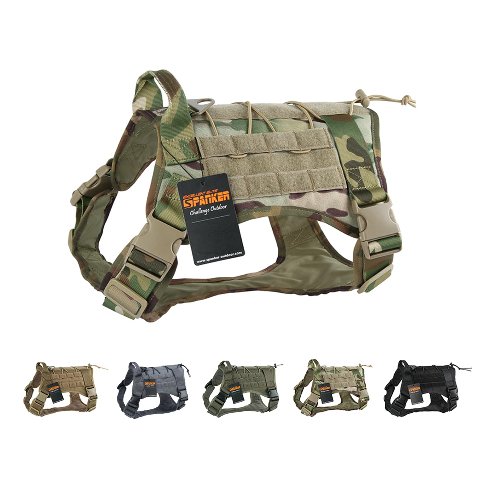 

EXCELLENT ELITE SPANKER Шлейка для нейлоновой собаки Военная собака Средняя собака Собака Большая собака Регулируемая Средняя собака Товары для домашних животных Собаки, Одежда, Дрессировка,