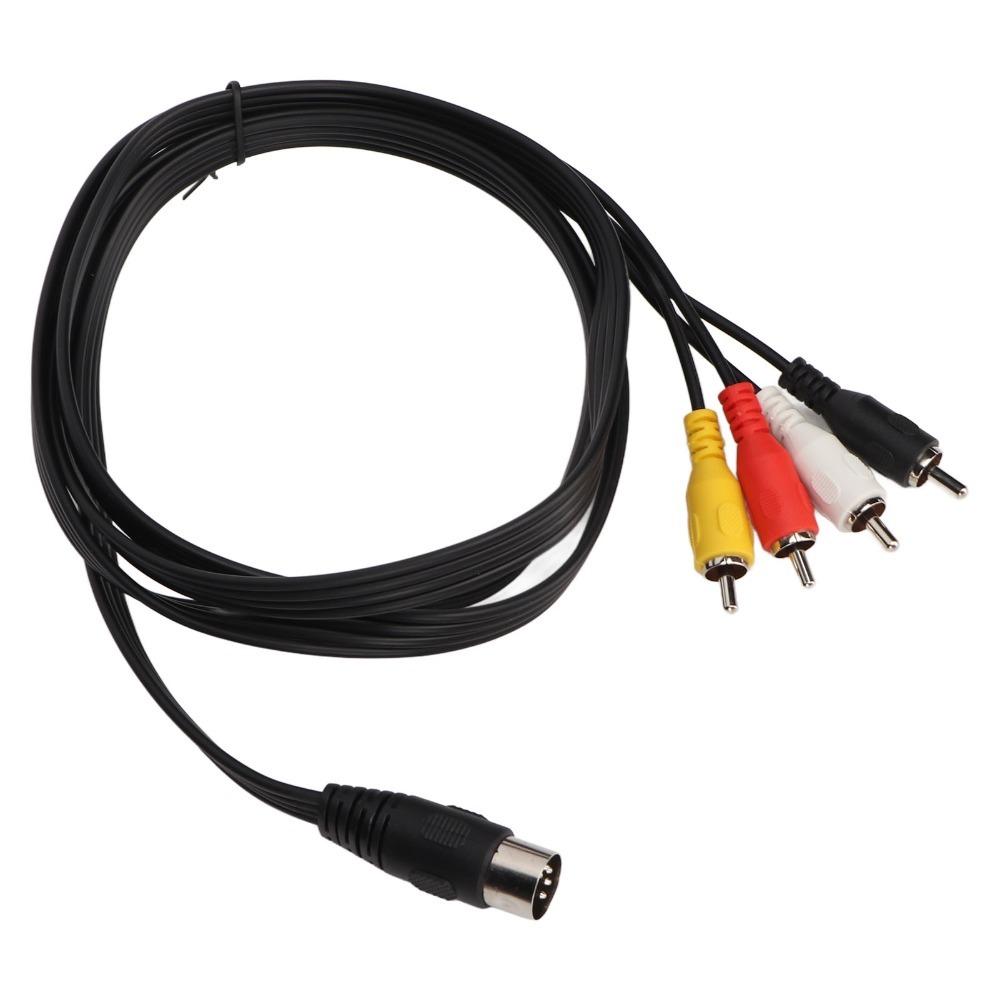 Plug and Play DIN 5 Pin Male To 4RCA Male Cable Sound Extension Cable HDTV Connection