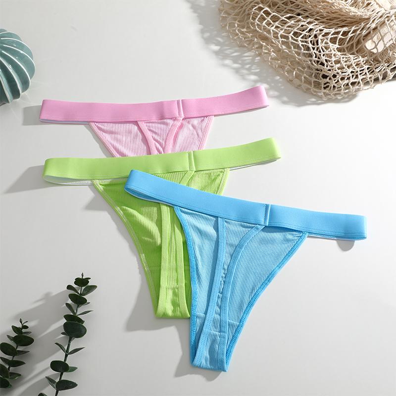 FINETOO 1 szt. Darmowe stringi damskie Bezszwowe majtki damskie Seksowna bielizna z niskim stanem Jednolite G-string Oddychające T-back Damska bielizna
