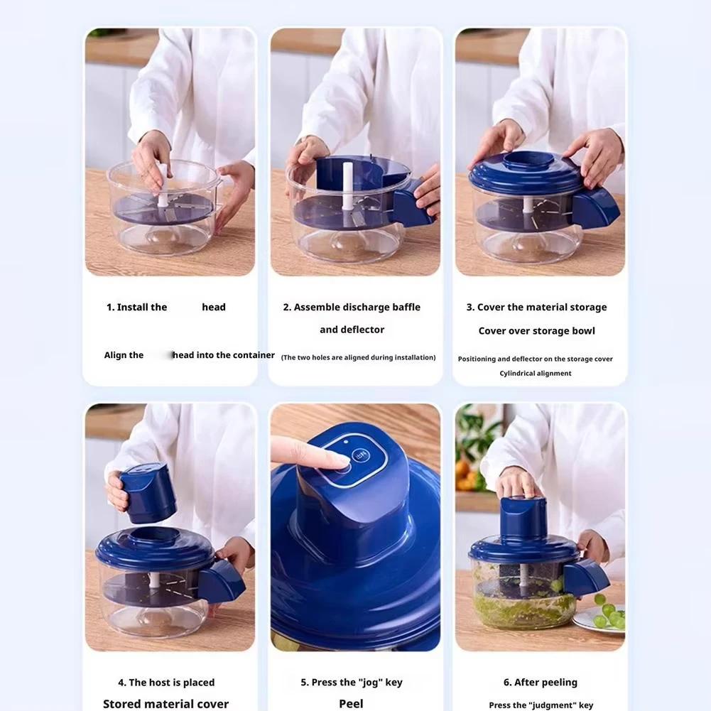 Rechargeable Fruit Peeler Automatic Electric Grape Peeler Machine For Grapes Cherry Tomatoes Garlic Kitchen Fruit Tool