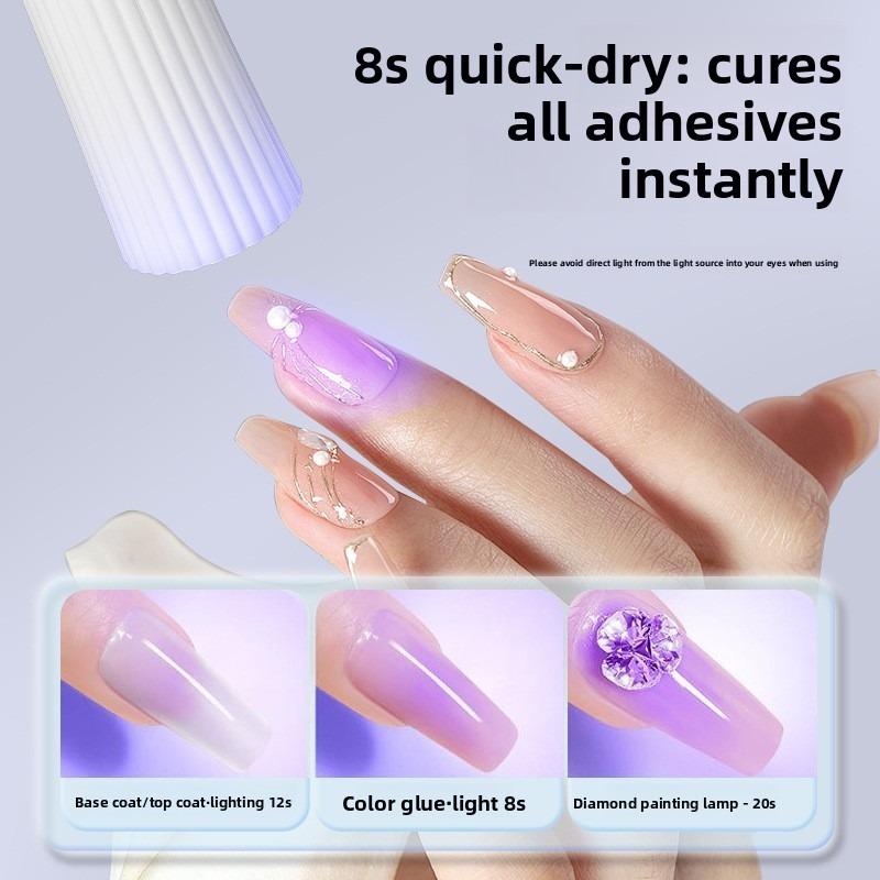 Tragbare und schnelltrocknende Nailart-Einlinienlampe, Tragbare Nagelhärtungs-Lichttherapie-Backlampe, Mini-Beleuchtungslampe, Schnelltrocknende Lampe