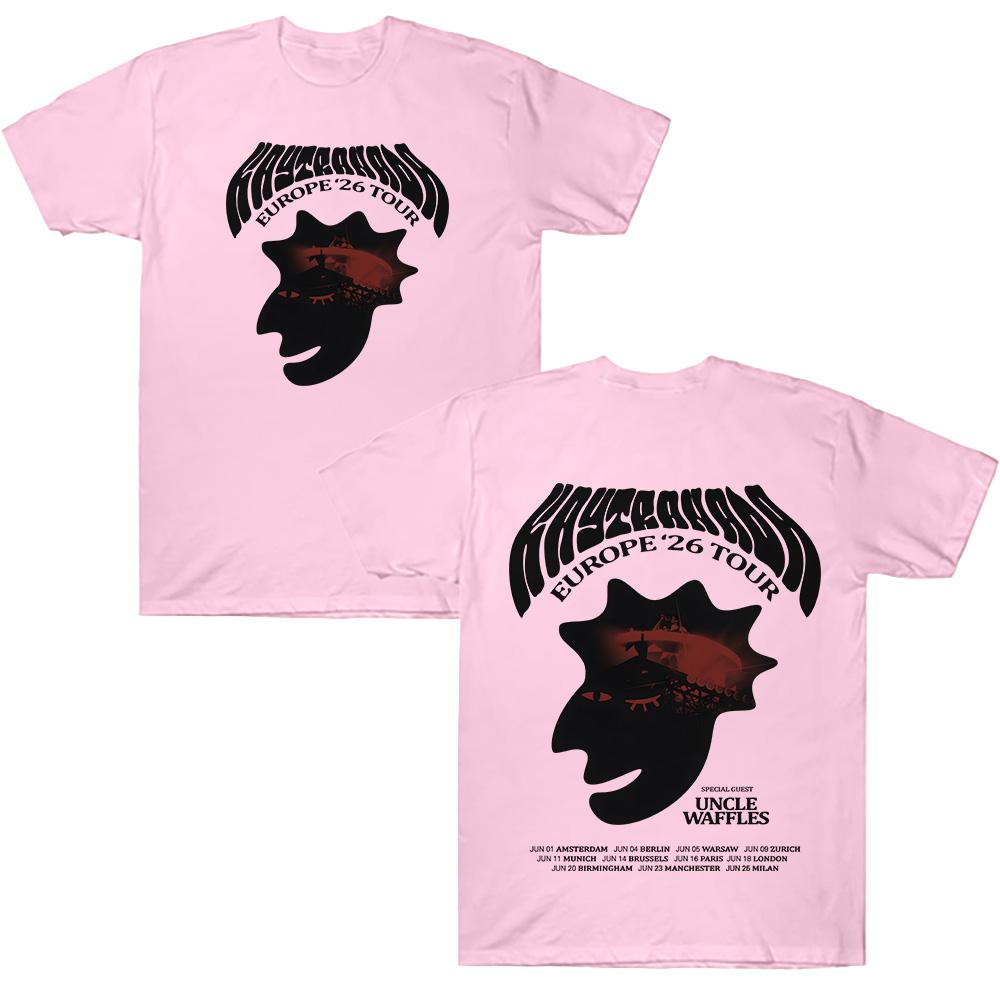 

Kaytranada Europe 26 Tour T-shirts Women Men O-neck Summer Casual Shirt T Shirt Cotton New Versatile Tees S рожевий