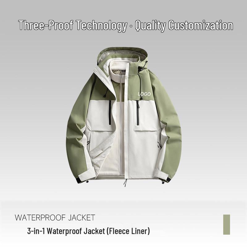 Veste d'alpinisme 3-en-1 BMW avec logo personnalisé - Vêtement d'extérieur Automne/Hiver pour magasin 4S ou vêtements de travail d'équipe