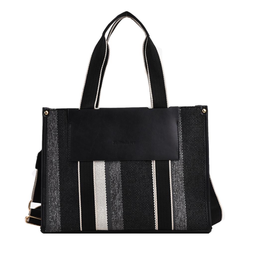 Commuter large-capacity canvas bag summer new casual simple messenger bag shoulder portable tote bag