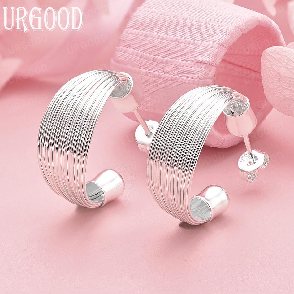 Модные проколотые серьги из стерлингового серебра 925 пробы Свадебные украшения