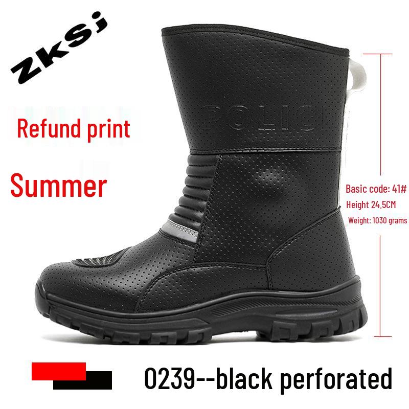 All-Season Breathable Motorcycle Riding Boots - Anti-Fall, Road Racing & Parkour Shoes