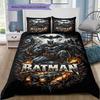 3-piece DC Batman Print Print Coreless Bed Sheet Set, Comfortable Bedspreads In Various Sizes, Bedroom Bedding.
