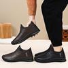 Men's Winter Cotton Boots - Thickened Velvet Warm Casual Slip-On Shoes for Dad, Non-Slip, Perfect for Middle-Aged and Elderly.