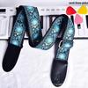 Premium Embroidered Guitar Strap - Thick, Long, and Adjustable for Acoustic and Electric Guitars