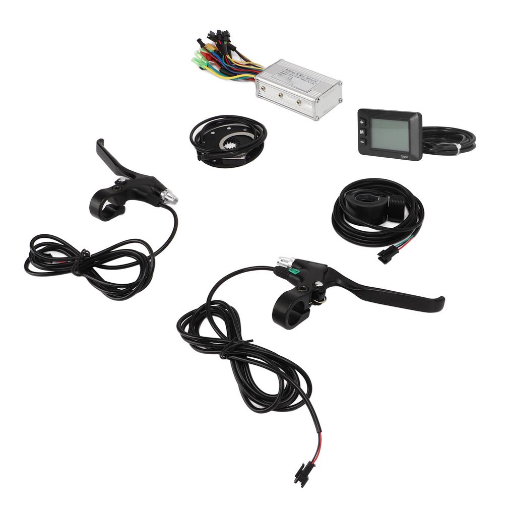 Electric Scooter Conversion Kit Waterproof GD01 Panel 17A Controller Throttle Brake Handle for 350W