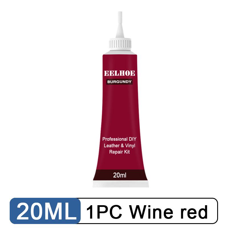 

20 мл гель для ремонта кожи, автомобильное сиденье, диван, очиститель кожи от царапин, дополнительный ремонт, крем для восстановления цвета, паста для ремонта трещин 1PC Wine red