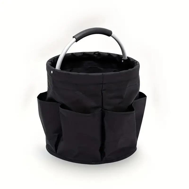 17L Large Storage Organiser Bag Folding Basket Picnic Tote Outdoor Cleaning Caddy With Handle Tool Bag Cleaning Supplies
