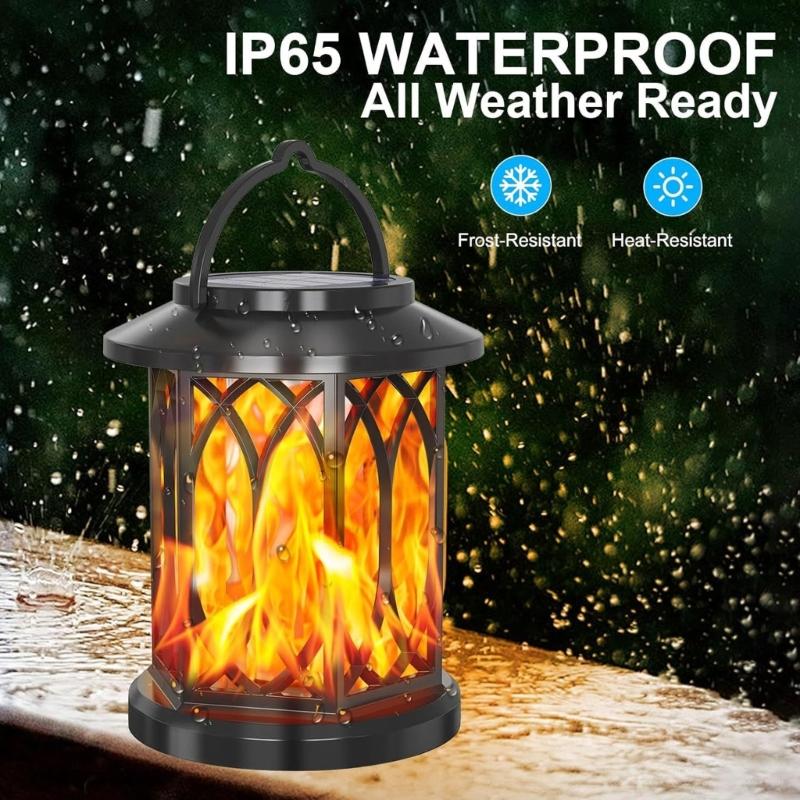 Solar Flame Hanging Lamp Solar Garden Lights Garden Patio Yard Paths Light Outdoor Lighting for Outdoor Decoration