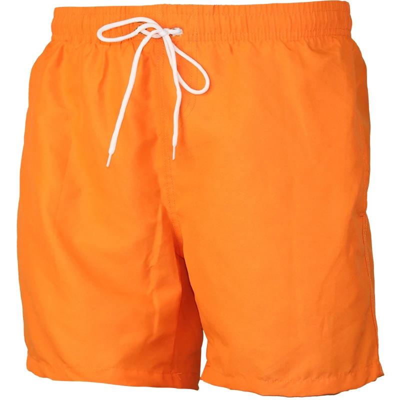 

Мужские пляжные шорты однотонные купальные boardshorts мужские повседневные для серфинга эластичный пояс пляжная одежда летняя мода S оранжевый