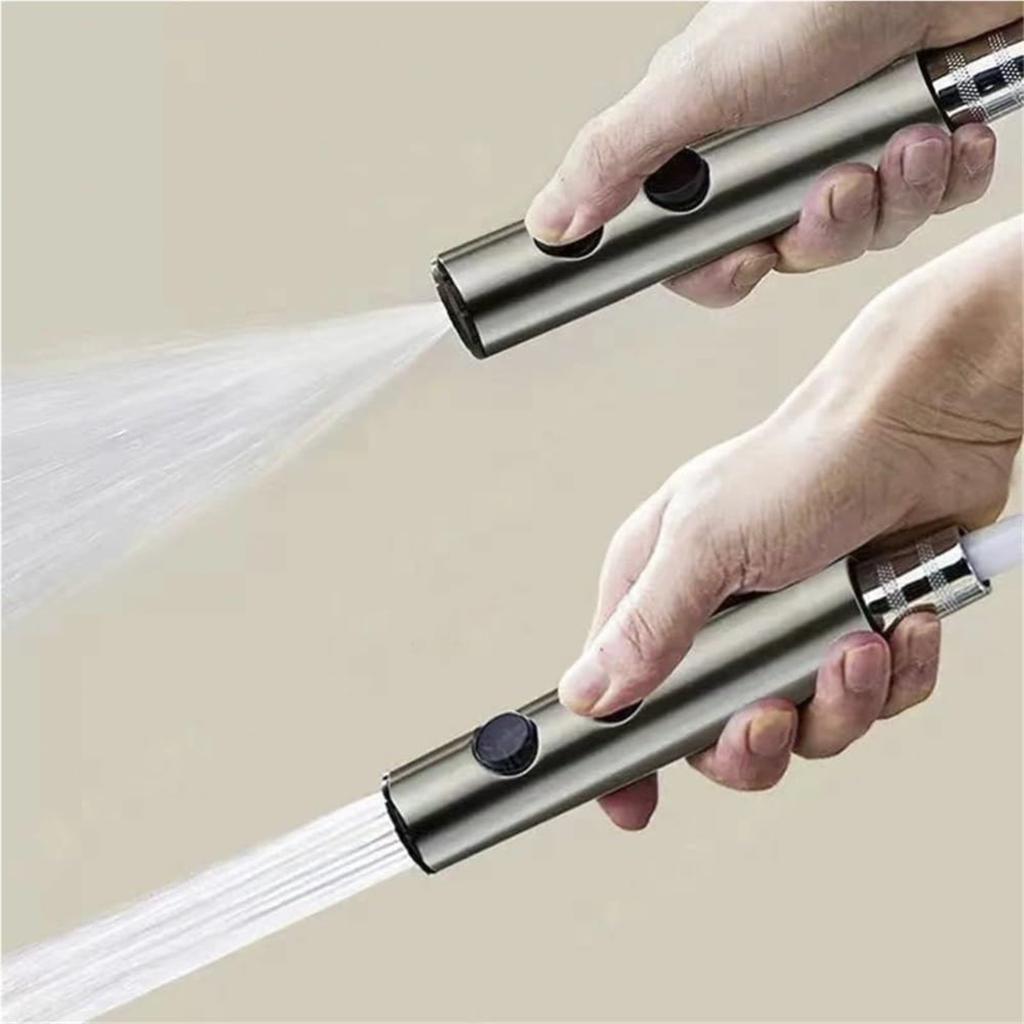 Faucet Toilet Faucet Rain Stainless Steel Button Bidet Set Handheld Sprayer Shower Self-Cleaning(Black Package B) Faucet