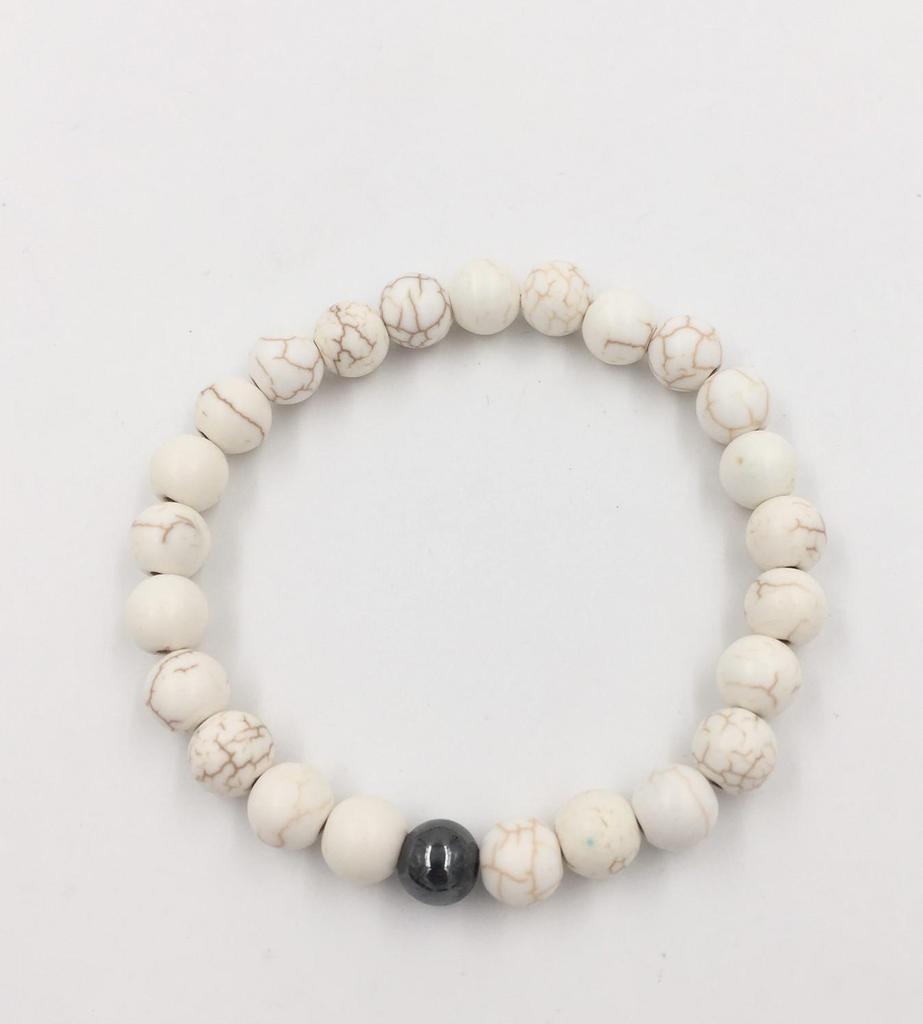Unisex Rainbow Volcanic Stone Bracelets - European & American Couple Sets