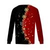Long Sleeve Shirts For Women Tops Dressy Christmas Print Casual Blouses Pleated Scooped Neck Tunic Tops