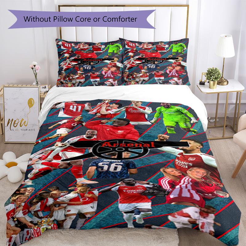 Arsenal Bedding Set Breathable Duvet Cover with Pillowcases Decorative Bed Linen for Bedroom Home Decoration Birthday Gift